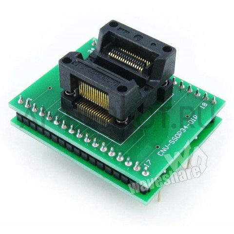 IC- адаптер Waveshare для микросхем в корпусе SSOP34 под DIP34, фото 2