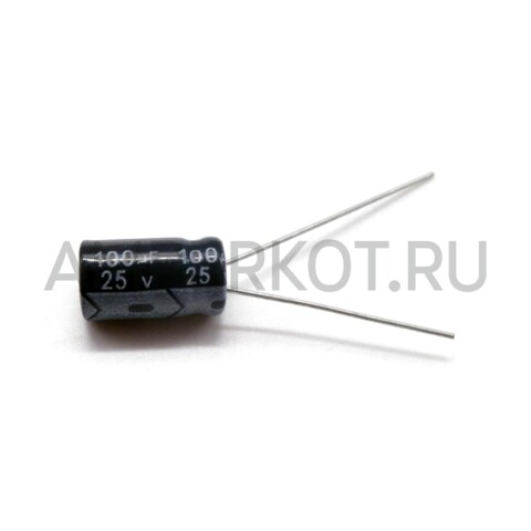 Электролитический конденсатор 100uf 25v 5x11mm, фото 2