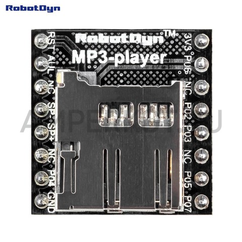 MP3 плеер с MicroSD разъемом, WTV020SD RobotDyn, фото 2