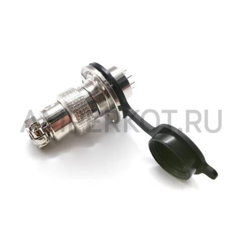 Разъем Разъем GX19M 11 контактов 19 мм (комплект штекер + гнездо с фланцем+крышка), фото 4