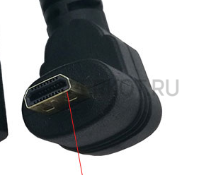 Кабель-переходник HDMI-Micro HDMI коннектор вниз, фото 2