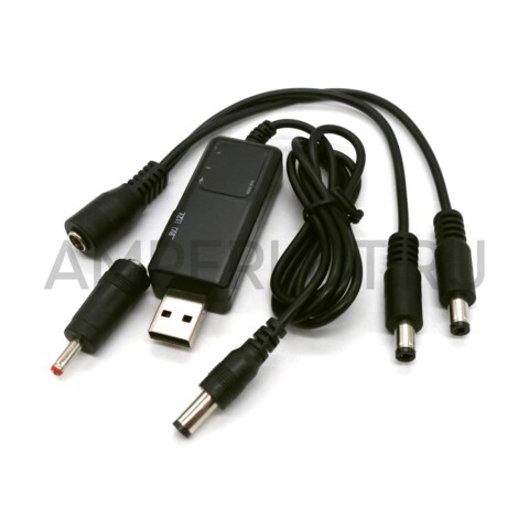 KWS-910V повышающий преобразователь из 5V (USB) в 9 или 12V DC 3.5*1.35 мм 2A, фото 1