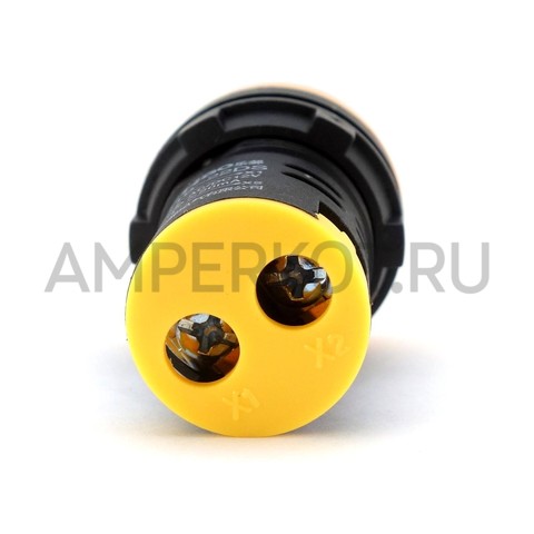 LED индикатор питания AD16-22DS 12V желтый, фото 3