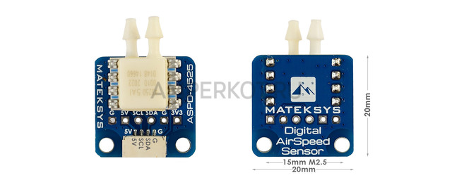 Цифровой датчик скорости воздушного потока MATEK Airspeed ASPD-4525, фото 5