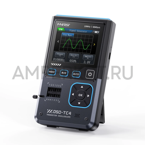FNIRSI DSO-TC4 3-в-1 портативный цифровой осциллограф 10 МГц 48 МС/с, генератор сигналов и тестер компонентов, фото 1