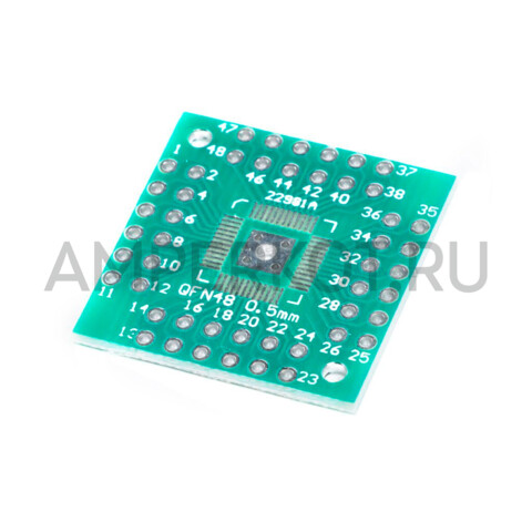 Переходник с QFP/PQFP/LQFP/HTQFP QFN44/48 на DIP 0.5 мм, фото 3