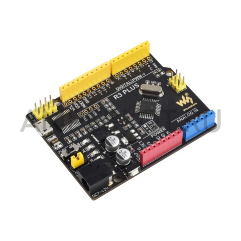 Микроконтроллер Waveshare R3 PLUS ATMEGA328P Arduino совместимый ( плата расширения портов и датчики в комплект не входят), фото 1
