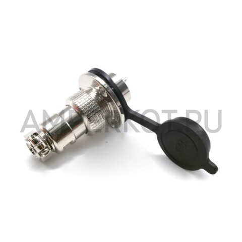 Разъем Разъем GX19M 3 контакта 19 мм (комплект штекер + гнездо с фланцем+крышка), фото 5