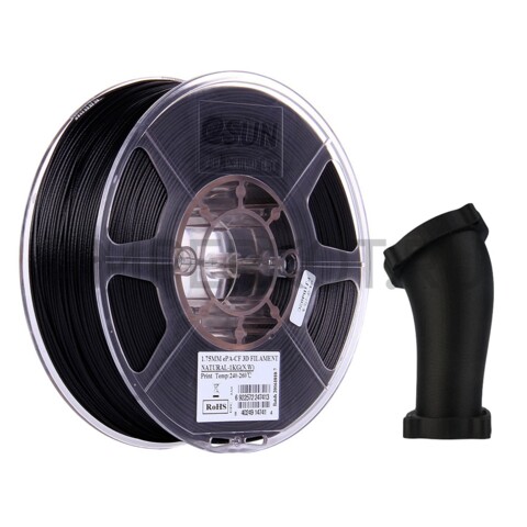 eSUN PA-CF пластик для 3D печати 1.75 мм Черный 1 кг, фото 3