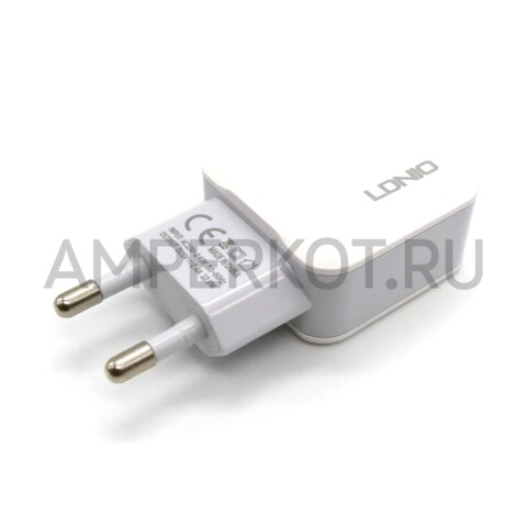 Зарядное устройство LDNIO A2202 2*USB Type-A 2.4A 12W без кабеля, фото 3