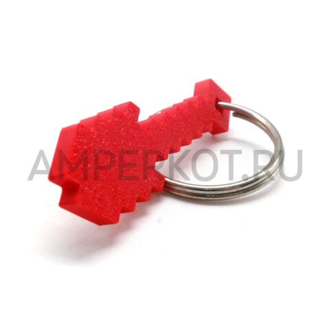 Лопата из Minecraft, 3d модель брелок красный, фото 3