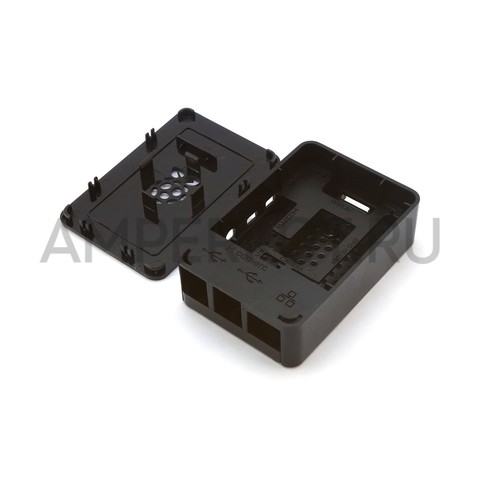 Черный корпус для Raspberry Pi 4 ABS пластик, фото 3