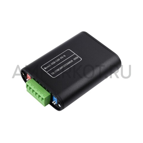 Высокопроизводительный адаптер Waveshare USB-CAN FD промышленного класса, интерфейсная карта связи шины CAN/CAN-FD и анализатор данных протокола CAN/CAN-FD Windows/Linux, фото 2