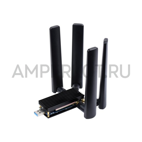 Базовая плата Waveshare для 5G модема 4 антенны USB 3.1 радиатор, фото 2