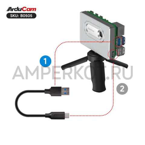 Arducam камера PiNSIGHT, 12MP Vision AI Mate for Raspberry Pi 5, фото 6