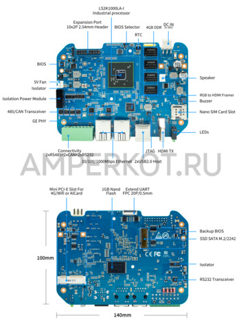 Одноплатный компьютер индустриального класса Banana Pi BPI-5202 Loongson 2K1000LA RAM 4ГБ 2xEthernet 2xRS485, 2xCAN2.0, RS232, SSD, фото 12