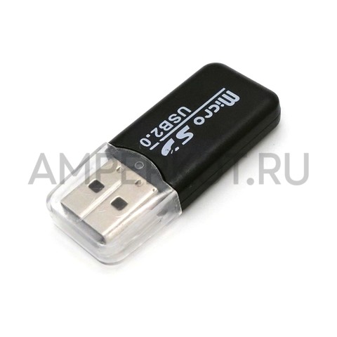 MicroSD card reader, адаптер для USB Черный, фото 1