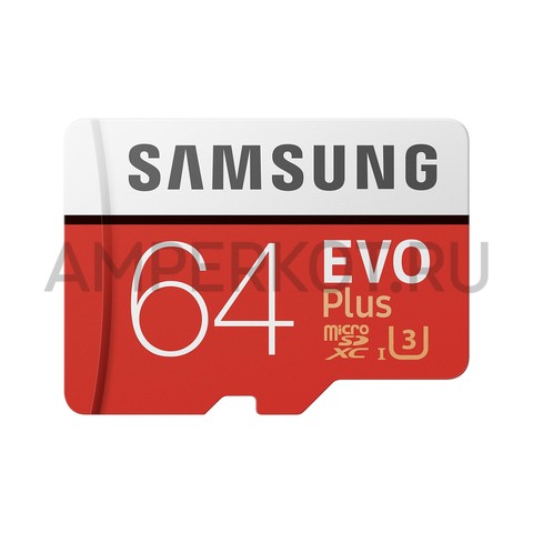 Карта памяти Samsung EVO Plus U1 microSDXC 64Gb, Class 10, 100 MB/s, фото 1