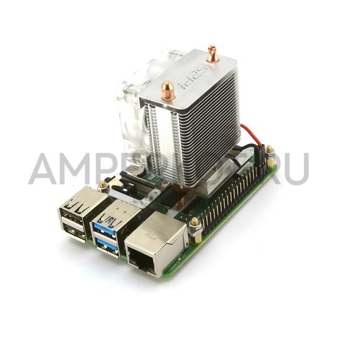 Башенный кулер Waveshare ICE Tower CPU Cooling Fan для Raspberry Pi 4B/3B+/3B, фото 1