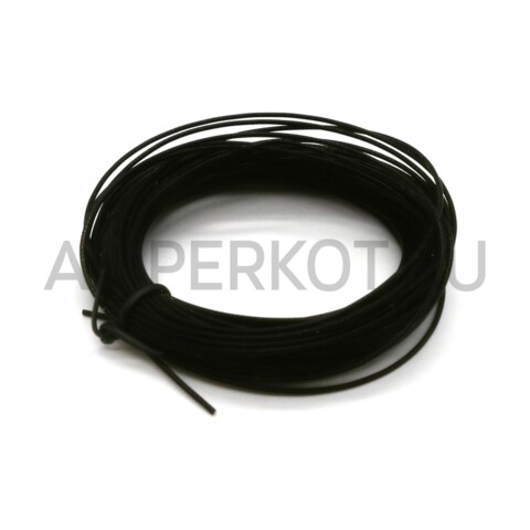 Коаксиальный кабель RG1.13 50 Ом 1 метр Серебренная медная проволока Черный (на отрез), фото 1