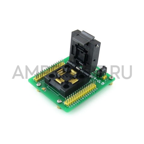 Waveshare IC адаптер для отладки и программирования микроконтроллеров STM8 в корпусе QFP64 (Шаг 0,5 мм), фото 1