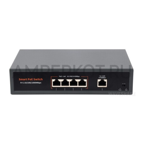 4-х портовый гигабитный Ethernet PoE концентратор (свич, хаб) до 30W на порт, 802.3af/at, фото 2
