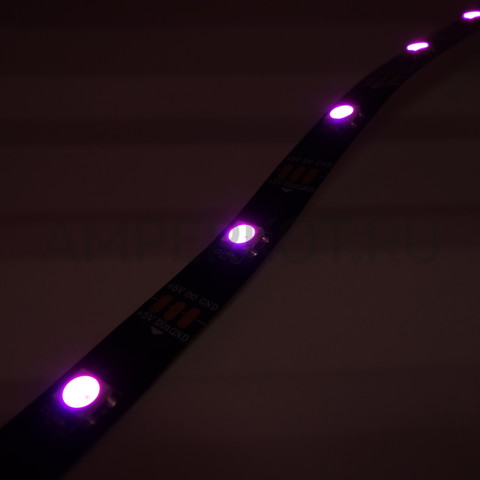 RGB LED лента с адресными светодиодами WS2812B 1м (30 диодов на метр) Черная основа IP30, фото 5