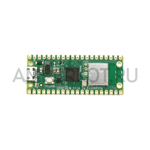 Плата микроконтроллера Raspberry Pi Pico W RP2040 133МГц 2MB WIFI 802.11n, Bluetooth 5.2 (LE), фото 3