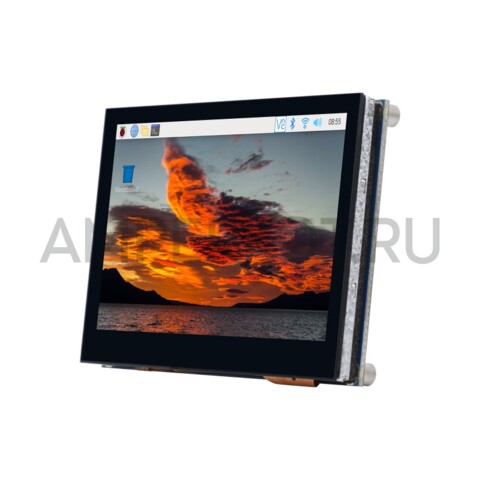 4.3" QLED дисплей Waveshare 800 × 480 DSI Емкостной сенсор Закаленное стекло Raspberry Pi 3/4/5, фото 4