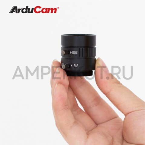 Объектив Arducam для камеры Raspberry Pi HQ, 65°, фокус 6 мм, ручная фокусировка и настройка диафрагмы крепление CS-Mount CS2006ZM06, фото 4