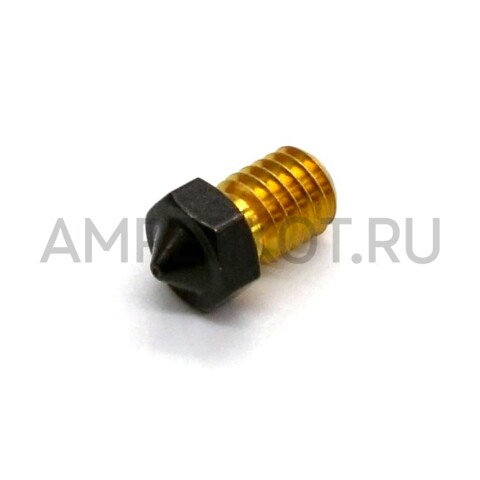 Латунное сопло экструдера MK8/E3D/Volcano с тефлоновым покрытием 1.75mm (0.4mm), фото 1