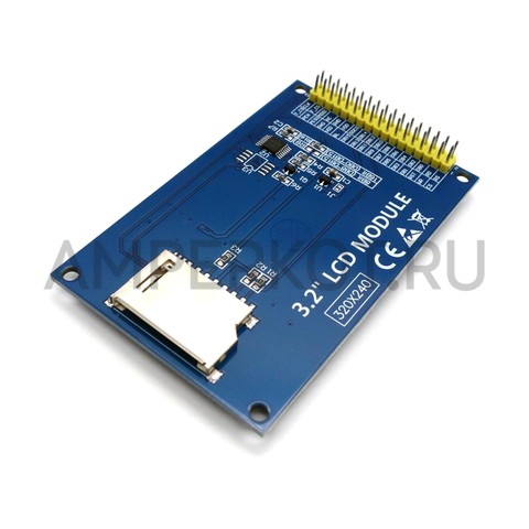 TFT дисплей с резистивным тачскрином 3.2" 320*240 для Arduino c SDcard, фото 2