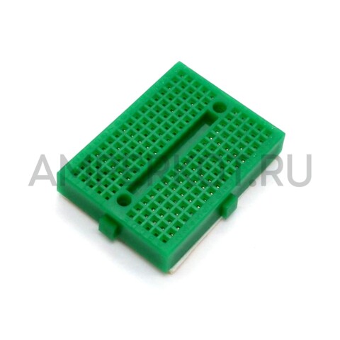 Беспаечная мини макетная плата зеленая (solderless breadboard) на 170 отверстий, фото 1