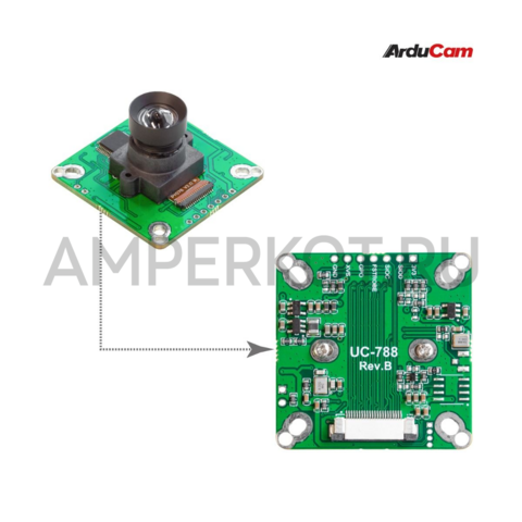 2.3МП модуль камеры Arducam Pivariety для Raspberry Pi AR0234 Full HD 90° с корпусом, фото 4
