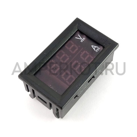 Миниатюрный цифровой вольтамперметр 0-100В, 50A (без шунта), фото 1