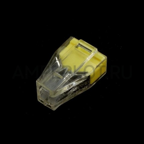 Клемма зажимная PCT-102 на 2 провода 0.75-2.5 мм2 желтый, фото 1