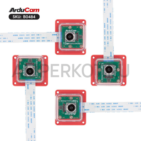 Модуль из 4-х камер Arducam 12MP*4 IMX708 для Raspberry Pi Автофокус, фото 3