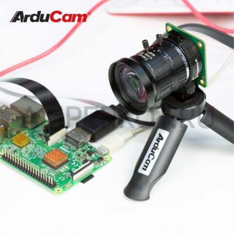 Объектив Arducam для камеры Raspberry Pi HQ, 58.4°, фокус 8 мм, ручная фокусировка и настройка диафрагмы крепление CS-Mount, фото 4