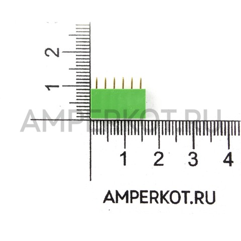 Штыревой разъем PBS-6 6p 2.54 мм зеленый, фото 3