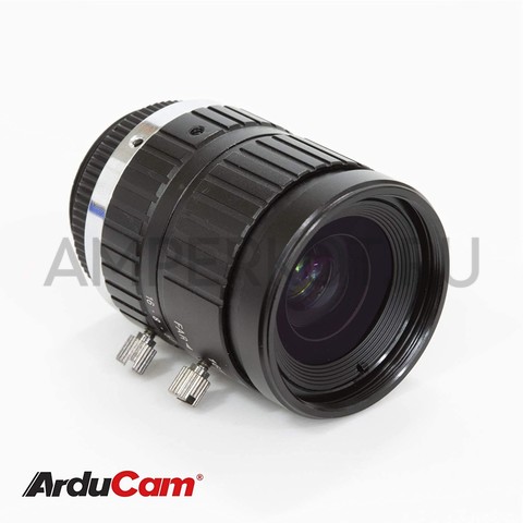 Объектив Arducam для камеры Raspberry Pi HQ, 30,8°, фокус 16 мм, ручная фокусировка и настройка диафрагмы крепление CS-Mount, фото 1