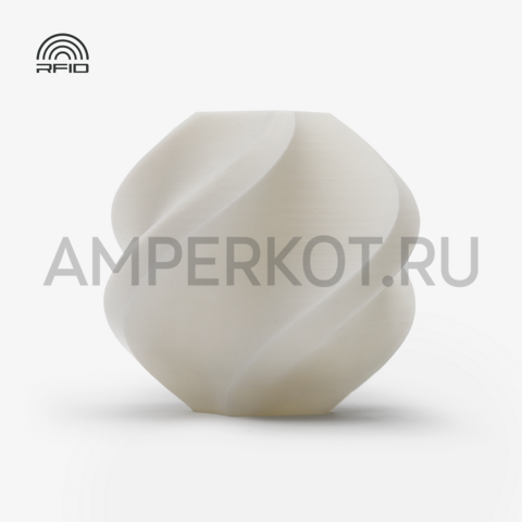 Bambu Lab PLA Basic пластик (RFID) для 3D принтера 1.75 мм 1 кг без катушки Белый нефрит (10100), фото 1