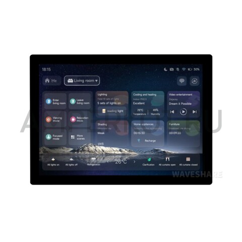 14” 2K сенсорный дисплей Waveshare 2160×1440 емкостностной HDMI, DP, Type-C Без корпуса, фото 1