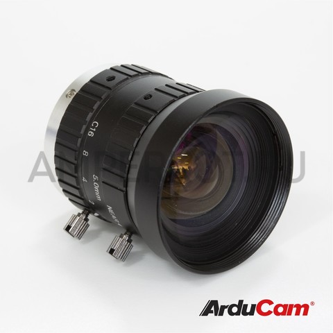 Объектив Arducam для камеры Raspberry Pi HQ, 60.3°, фокус 5 мм, ручная фокусировка и настройка диафрагмы крепление CS-Mount, фото 2