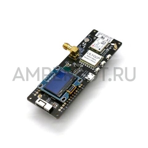 Отладочная плата LILYGO Meshtastic T-Beam V1.2 ESP32 LoRa 868МГц GPS NEO-6M 0.96” OLED, фото 1