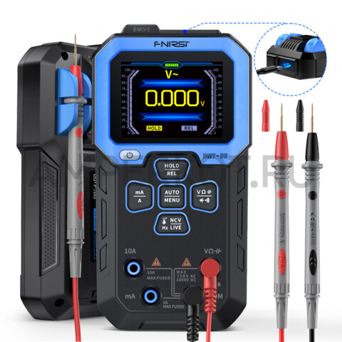 FNIRSI DMT-99 Интеллектуальный цифровой мультиметр с цветным экраном Blued, фото 3