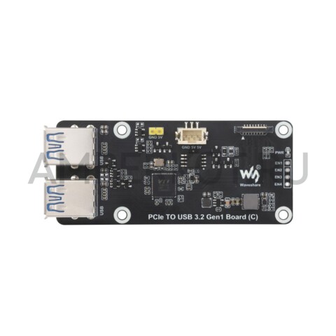 Плата расширения для Raspberry Pi 5 PCIe на 4 порта USB3.2 Gen1 (C) до 5Gbps, фото 3