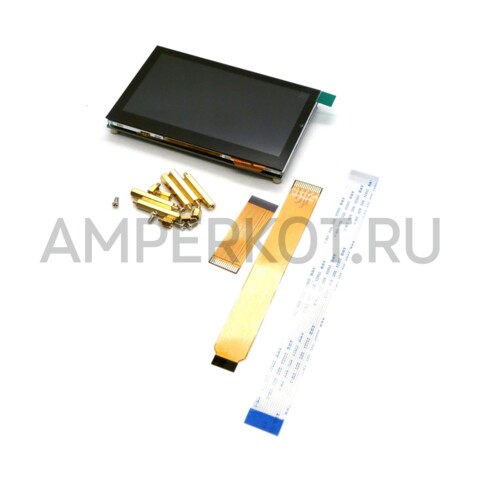 4.3" QLED дисплей Waveshare 800 × 480 DSI Емкостной сенсор Закаленное стекло Raspberry Pi 3/4/5, фото 3