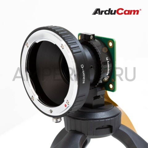 Адаптер Arducam для крепления объективов Nikon F-Mount к камере Pi HQ с креплением C-Mount, фото 5
