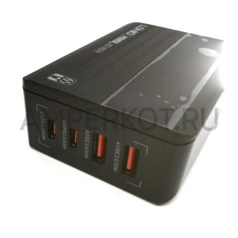 Зарядное устройство LDNIO A4808Q 2*USB Type-A/2*Type-C QC4.0+/PD3.0 65W, фото 2