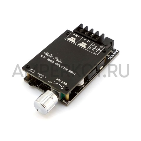 Hi-Fi усилитель мощности ZK-502C Bluetooth 5.0 TPA3116 (2x50W), фото 1